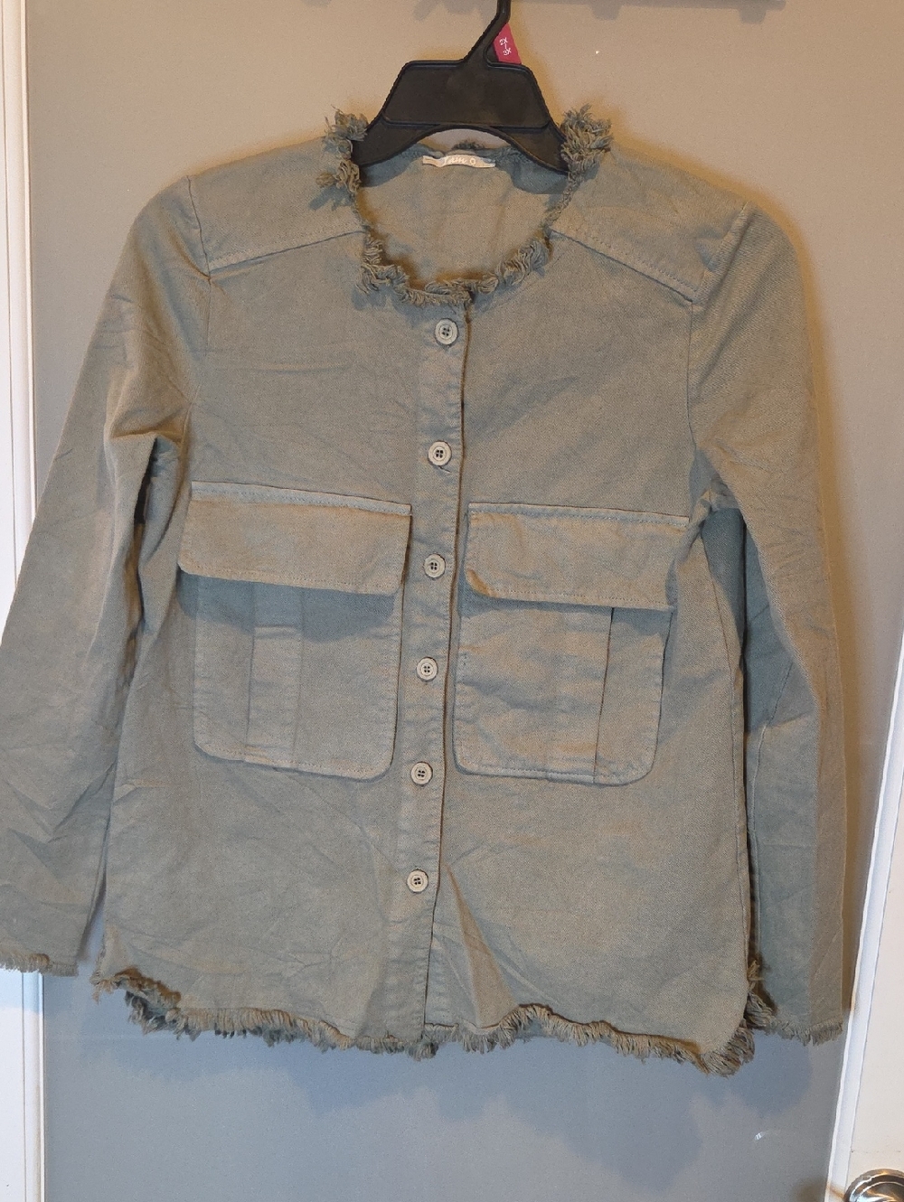 I Am Frayed Edge Women's Button-Front Jacket